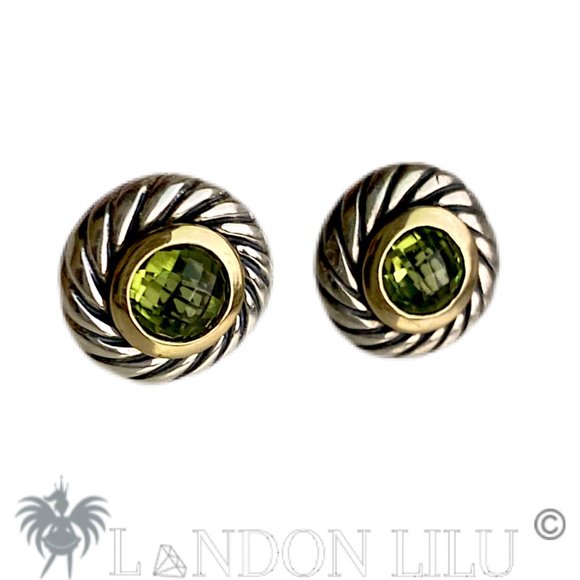 David Yurman Cable Classics Peridot Earrings - Picture 5 of 7